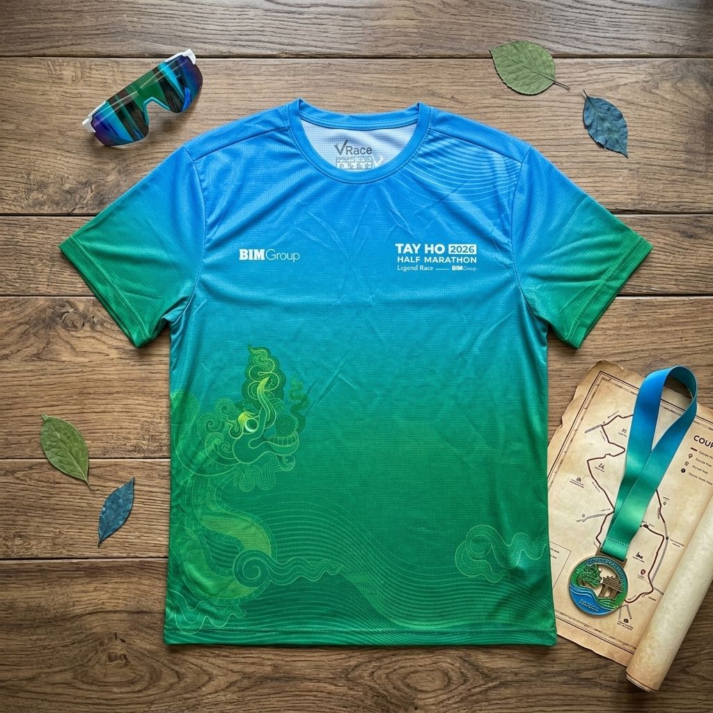 Áo thun thể thao tùy chỉnh, chất liệu 95% cotton 5% spandex