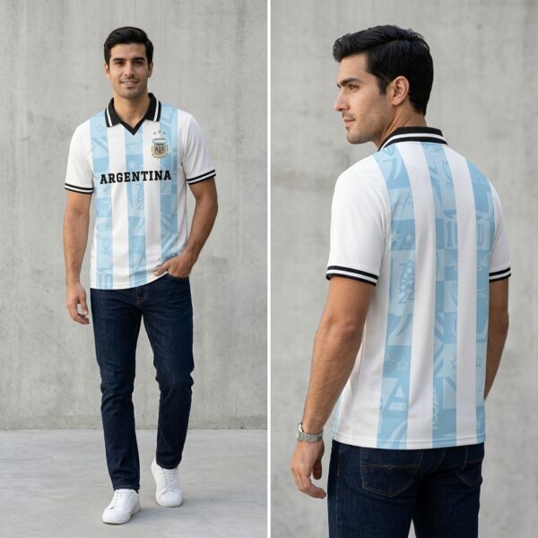 Áo Polo Bóng Đá Argentina Theo Yêu Cầu - Ảnh 4