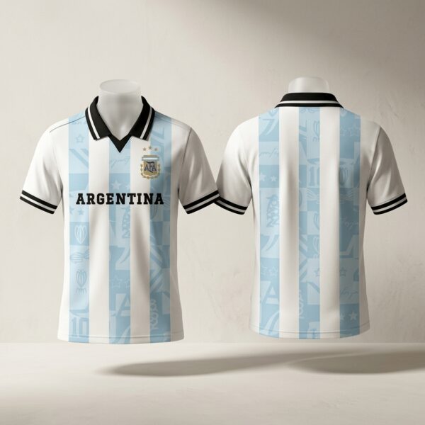 Áo Polo Bóng Đá Argentina Theo Yêu Cầu - Ảnh 5