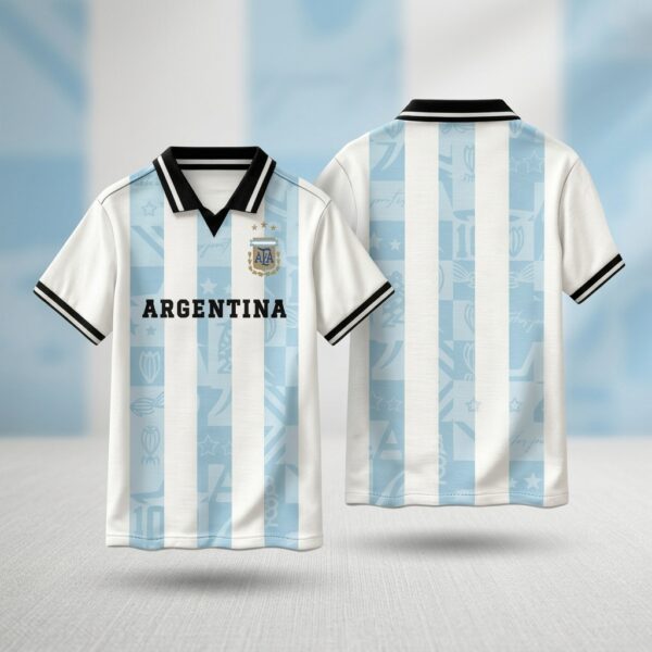 Áo Polo Bóng Đá Argentina Theo Yêu Cầu - Ảnh 3