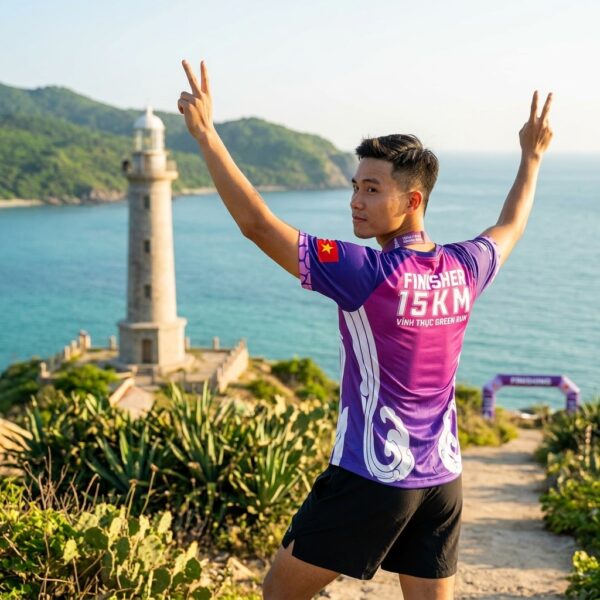 Áo Finisher Vĩnh Thực Green Run - Ảnh 4